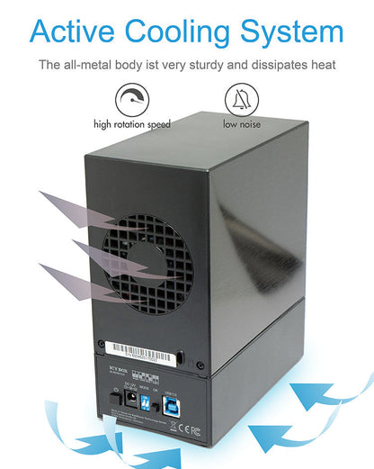 ICY BOX IB-RD3621U3 HDD/SSD enclosure Black 3.5"