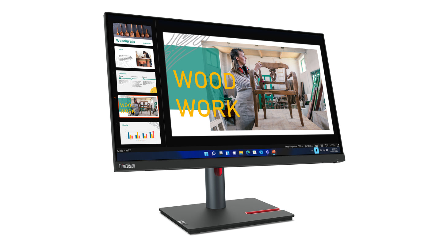 Lenovo ThinkVision P24q-30 LED display 60.5 cm (23.8") 2560 x 1440 pixels Quad HD Black