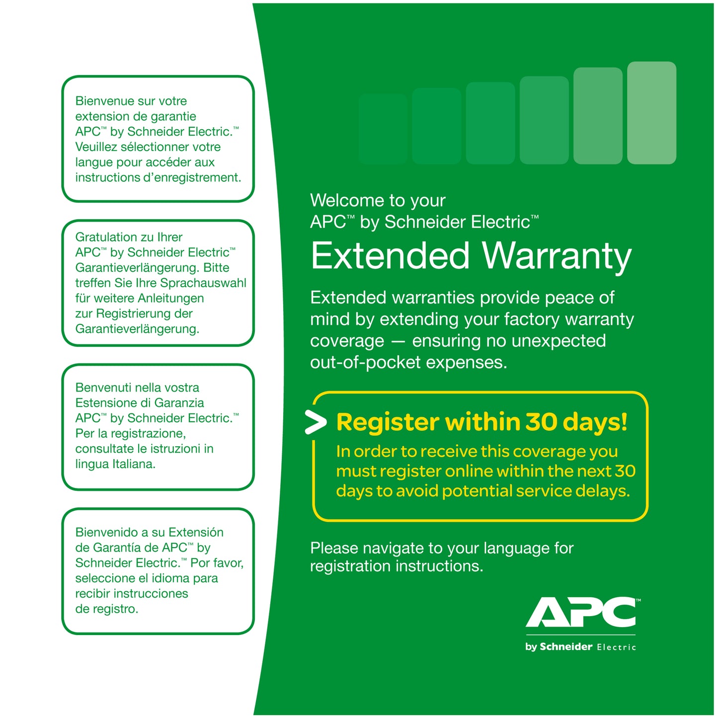 APC Warranty extension service pack, for new product purchase, 3yr, level 02