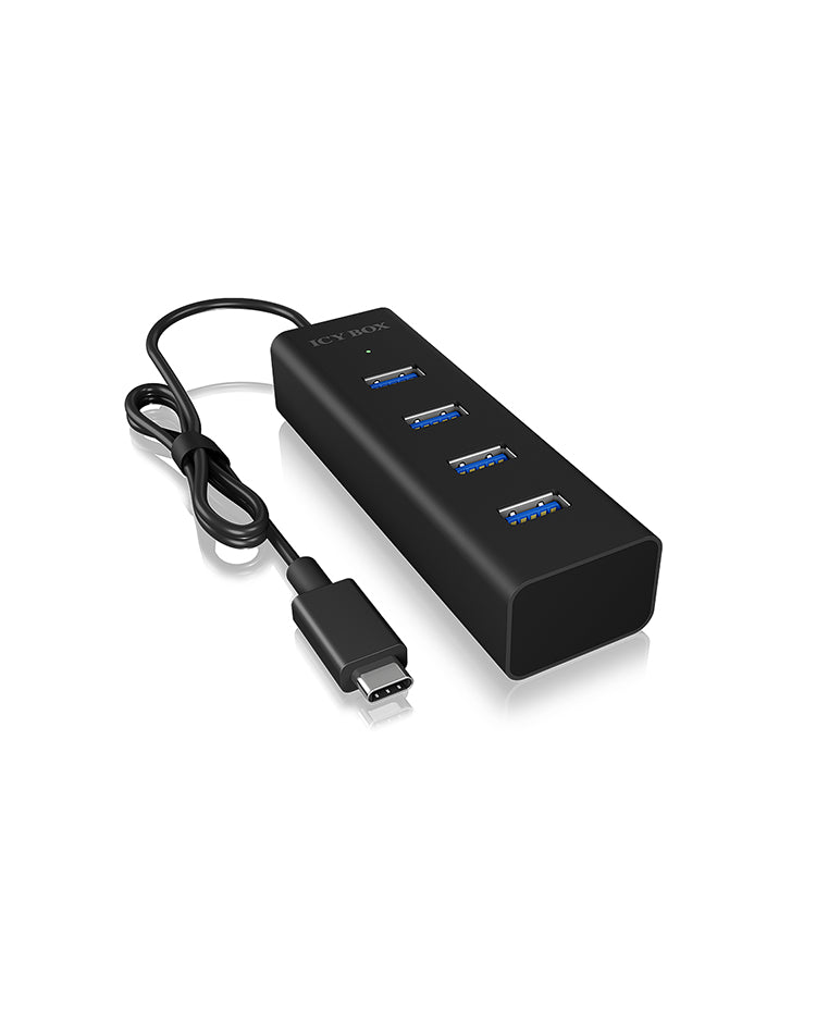 ICY BOX IB-HUB1409-C3 USB 3.2 Gen 1 (3.1 Gen 1) Type-C 5000 Mbit/s Black