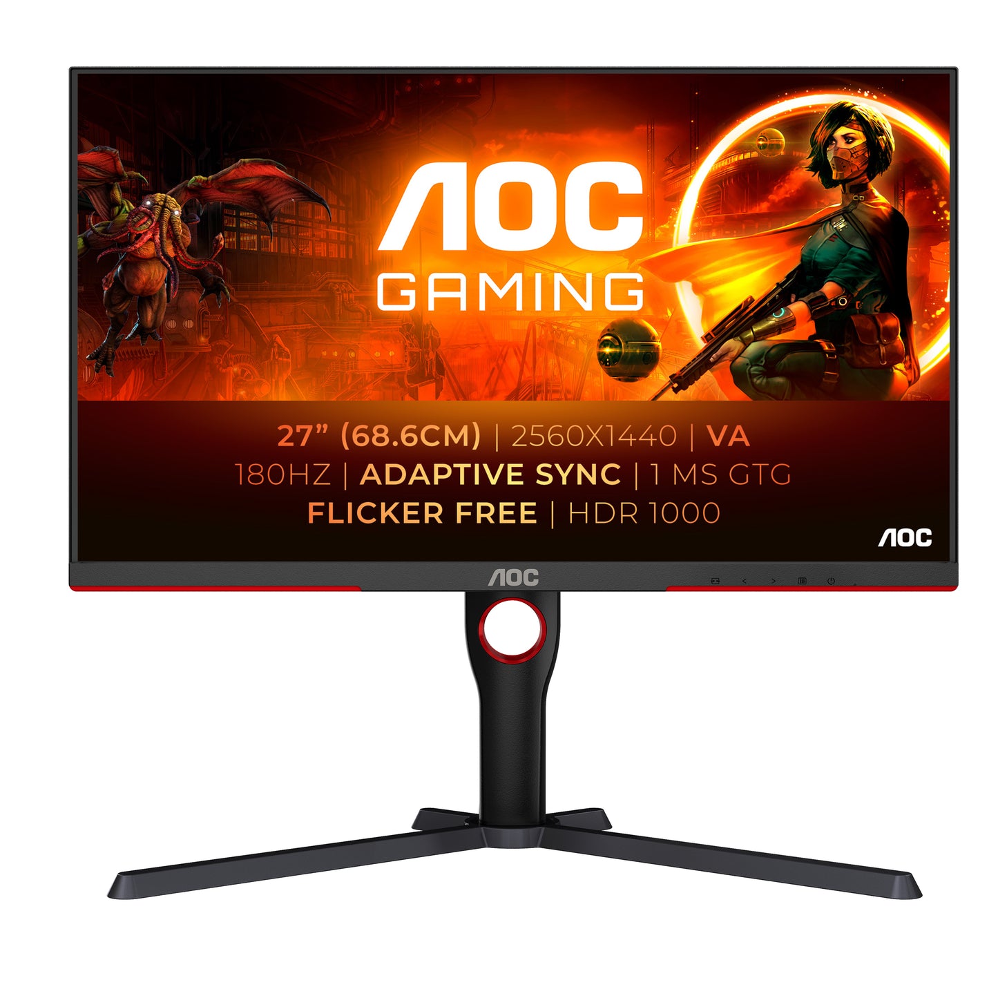 AOC G3 Q27G3XMN/BK computer monitor 68.6 cm (27") 2560 x 1440 pixels 2K Ultra HD LED Black