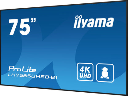 iiyama LH7565UHSB-B1 Signage Display - TECHDIRECT iiyama -  Ireland - Carlow - Dublin - Cork