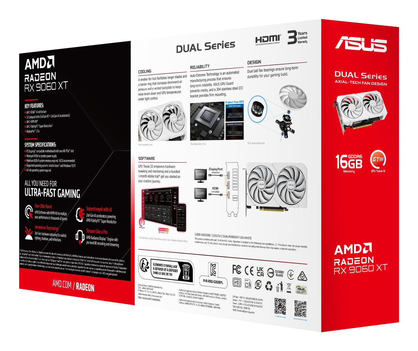 ASUS Dual -RX9060XT-16G-WHITE
