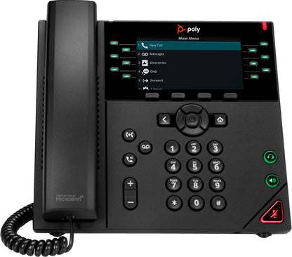 POLY VVX 450 12-Line IP Phone and PoE-enabled