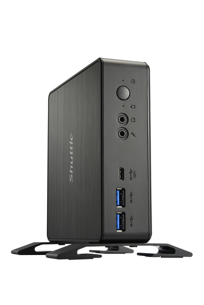 Shuttle XPC Nano PC NC40U3, Intel Core i3-1215U, 1x HDMI, 1x DP,1xUSB-C/DP, 6x USB3.2, 1x 2.5" bay, 2x M.2, 1x LAN, RAID, 24/7 permanent operation, incl. VESA & Stand