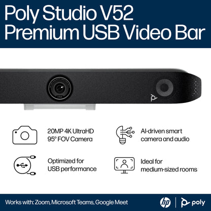 POLY Studio V52 USB Video Bar