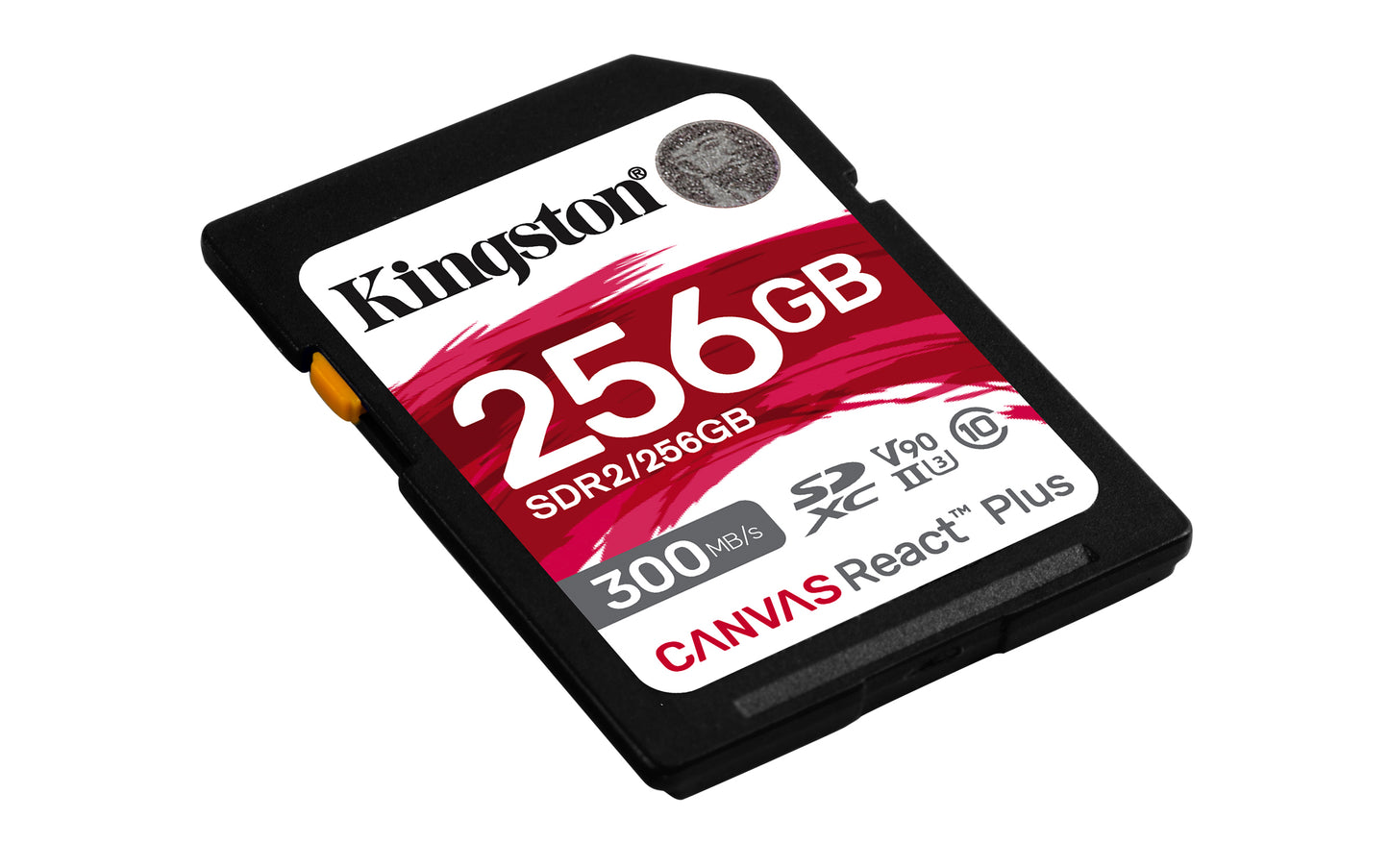 Kingston Technology 256GB Canvas React Plus SDXC UHS-II 300R/260W U3 V90 for Full HD/4K/8K