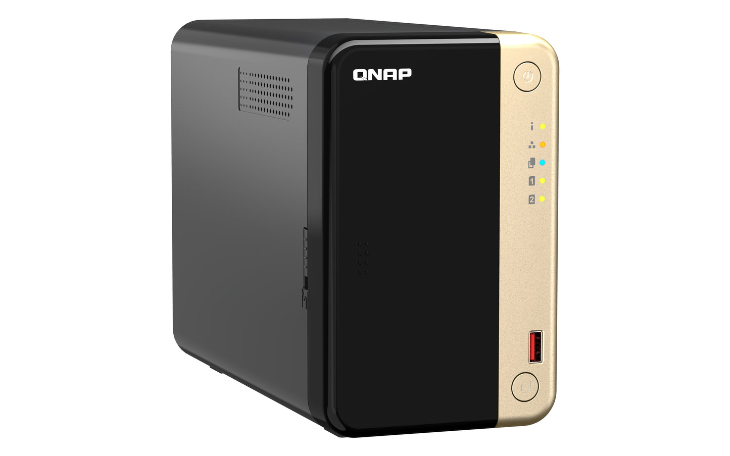 QNAP TS-264 NAS Tower Intel® Celeron® N5095 8 GB 0 TB QNAP QTS Black, Gold