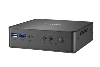 Shuttle XPC Nano PC NC40U7, Intel Core i7-1255U, 1x HDMI, 1x DP,1xUSB-C/DP, 6x USB3.2, 1x 2.5" bay, 2x M.2, 1x LAN, RAID, 24/7 permanent operation, incl. VESA & Stand