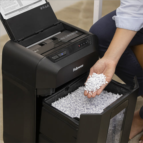 Fellowes Automax 80M paper shredder Particle-cut shredding 22 cm Black