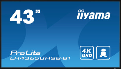 iiyama LH4365UHSB-B1 Signage Display - TECHDIRECT iiyama -  Ireland - Carlow - Dublin - Cork