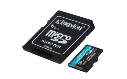 Kingston Technology 256GB microSDXC Canvas Go Plus 170R A2 U3 V30 Card + ADP