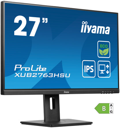 iiyama ProLite XUB2763HSU-B1 computer monitor 68.6 cm (27") 1920 x 1080 pixels Full HD LED Black