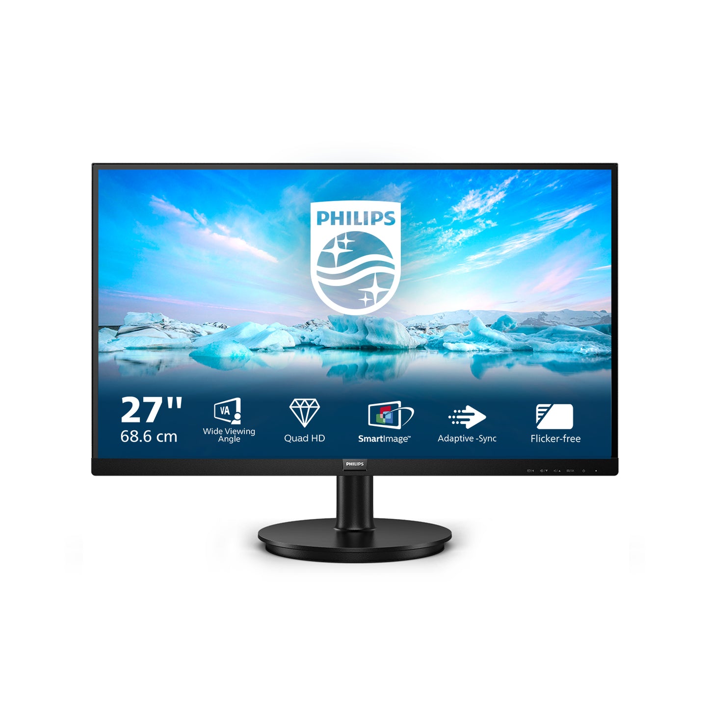 Philips V Line 275V8LA/00 computer monitor 68.6 cm (27") 2560 x 1440 pixels Quad HD LED Black