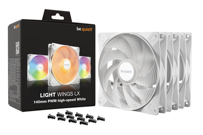 be quiet! LIGHT WINGS LX 140mm PWM High Speed 3-Pack White Computer case Fan 14 cm 3 pc(s)