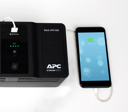 APC Back-UPS 650VA 230V 1 USB charging port - (Offline-) USV uninterruptible power supply (UPS) Standby (Offline) 0.65 kVA 400 W 8 AC outlet(s)