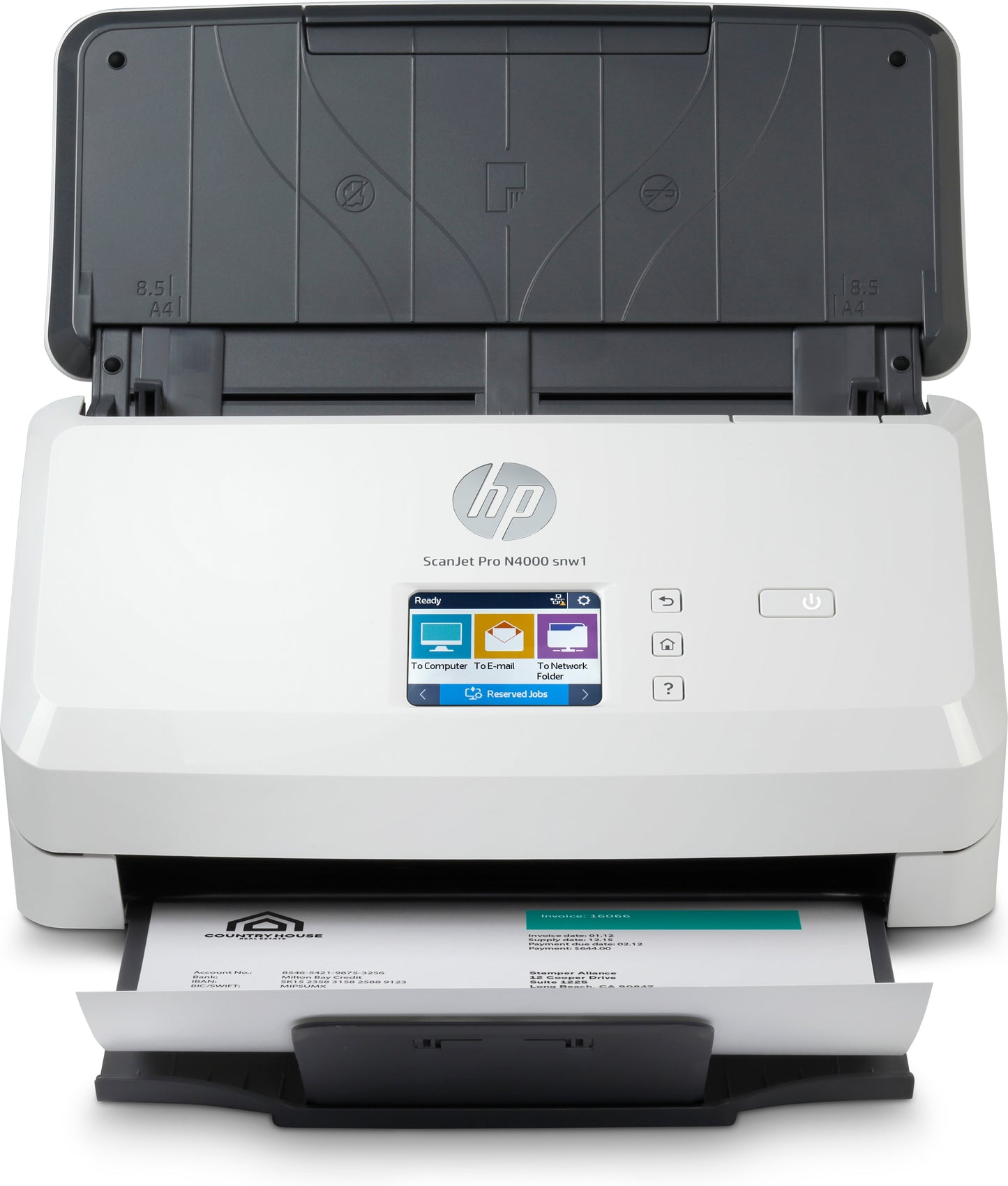 HP Scanjet Pro N4000 snw1 Sheet-feed Scanner Sheet-fed scanner 600 x 600 DPI A4 Black, White