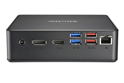 Shuttle XPC Nano PC NC40U, Intel Celeron 7305U, 1x HDMI, 1x DP,1xUSB-C/DP, 6x USB3.2, 1x 2.5" bay, 2x M.2, 1x LAN, RAID, 24/7 permanent operation, incl. VESA & Stand