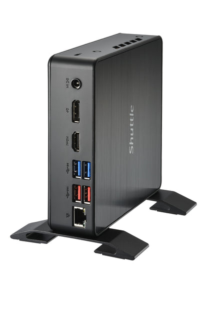 Shuttle XPC Nano PC NC40U7, Intel Core i7-1255U, 1x HDMI, 1x DP,1xUSB-C/DP, 6x USB3.2, 1x 2.5" bay, 2x M.2, 1x LAN, RAID, 24/7 permanent operation, incl. VESA & Stand