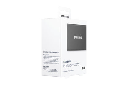 Samsung Portable SSD T7 2 TB USB Type-C 3.2 Gen 2 (3.1 Gen 2) Grey