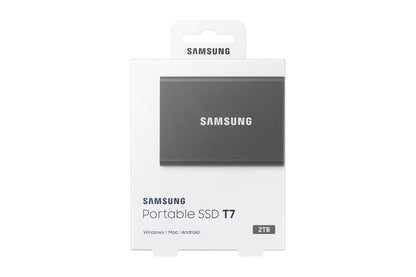 Samsung Portable SSD T7 2 TB USB Type-C 3.2 Gen 2 (3.1 Gen 2) Grey