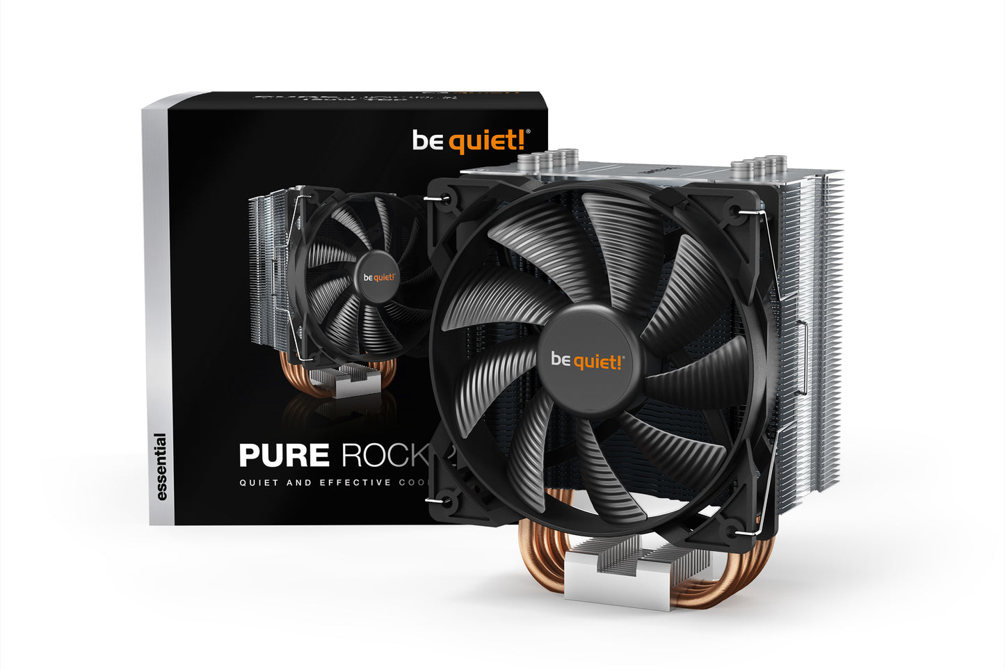 be quiet! Pure Rock 2 CPU Cooler, Single 120mm PWM Fan, For Intel Socket:1700/ 1200 / 2066 / 1150 / 1151 / 1155 / 2011(-3) square ILM; For AMD Socket: AM4 / AM3(+) 150W TDP, 155mm Height