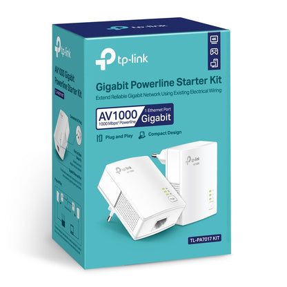 TP-Link TL-PA7017 KIT PowerLine network adapter 1000 Mbit/s Ethernet LAN White 2 pc(s)