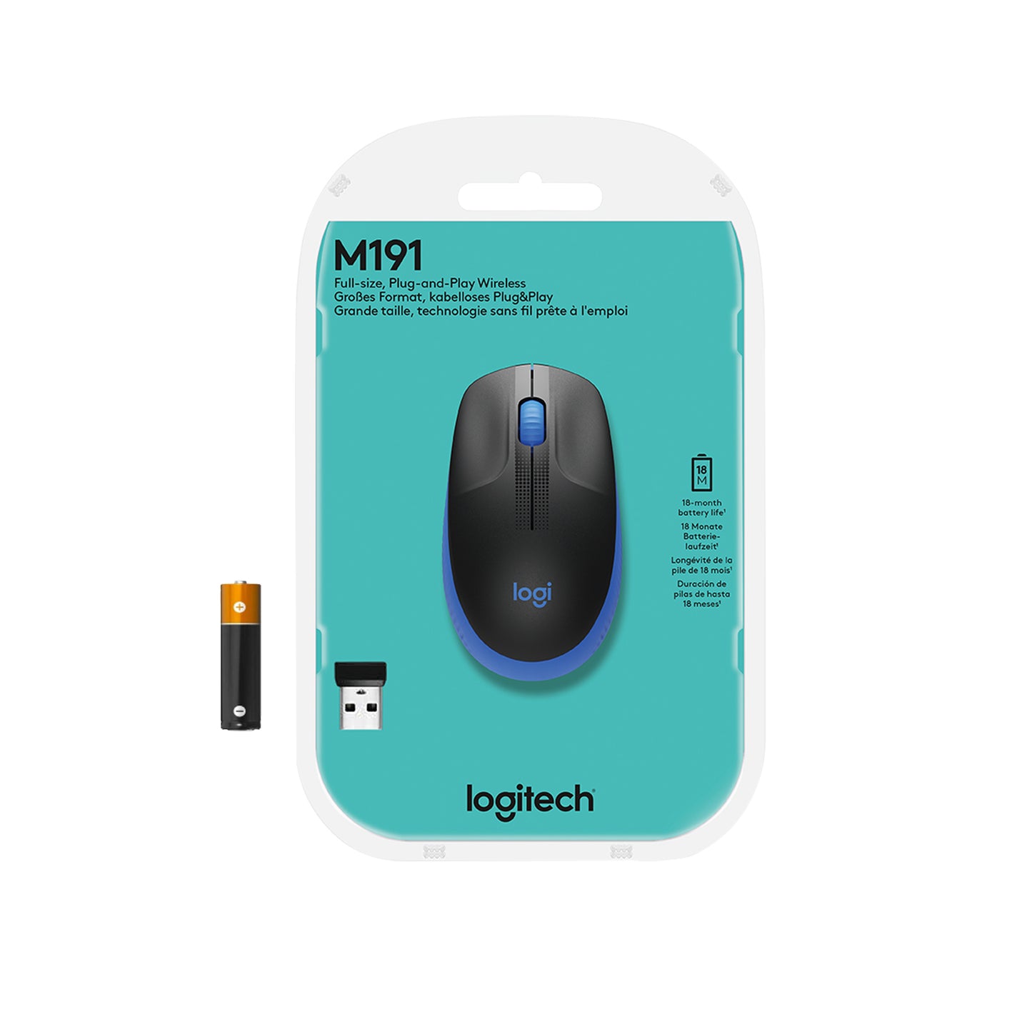 Logitech M190 Full-size wireless mouse