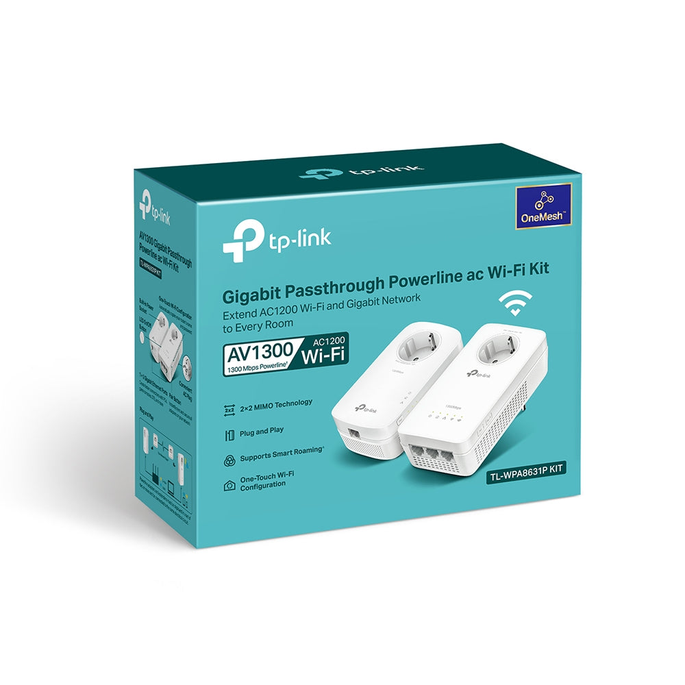 TP-Link TL-WPA8631P KIT PowerLine network adapter 300 Mbit/s Ethernet LAN Wi-Fi White 2 pc(s)