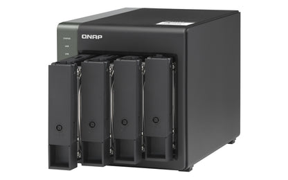 QNAP TS-431X3 NAS Tower Annapurna Labs Alpine AL-314 4 GB DDR3 0 TB QNAP Turbo System Black