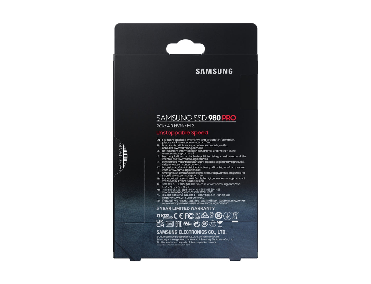 Samsung 980 PRO 1 TB M.2 PCI Express 4.0 NVMe V-NAND MLC