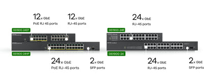 Zyxel GS1900-24EP Managed L2 Gigabit Ethernet (10/100/1000) Power over Ethernet (PoE) Black