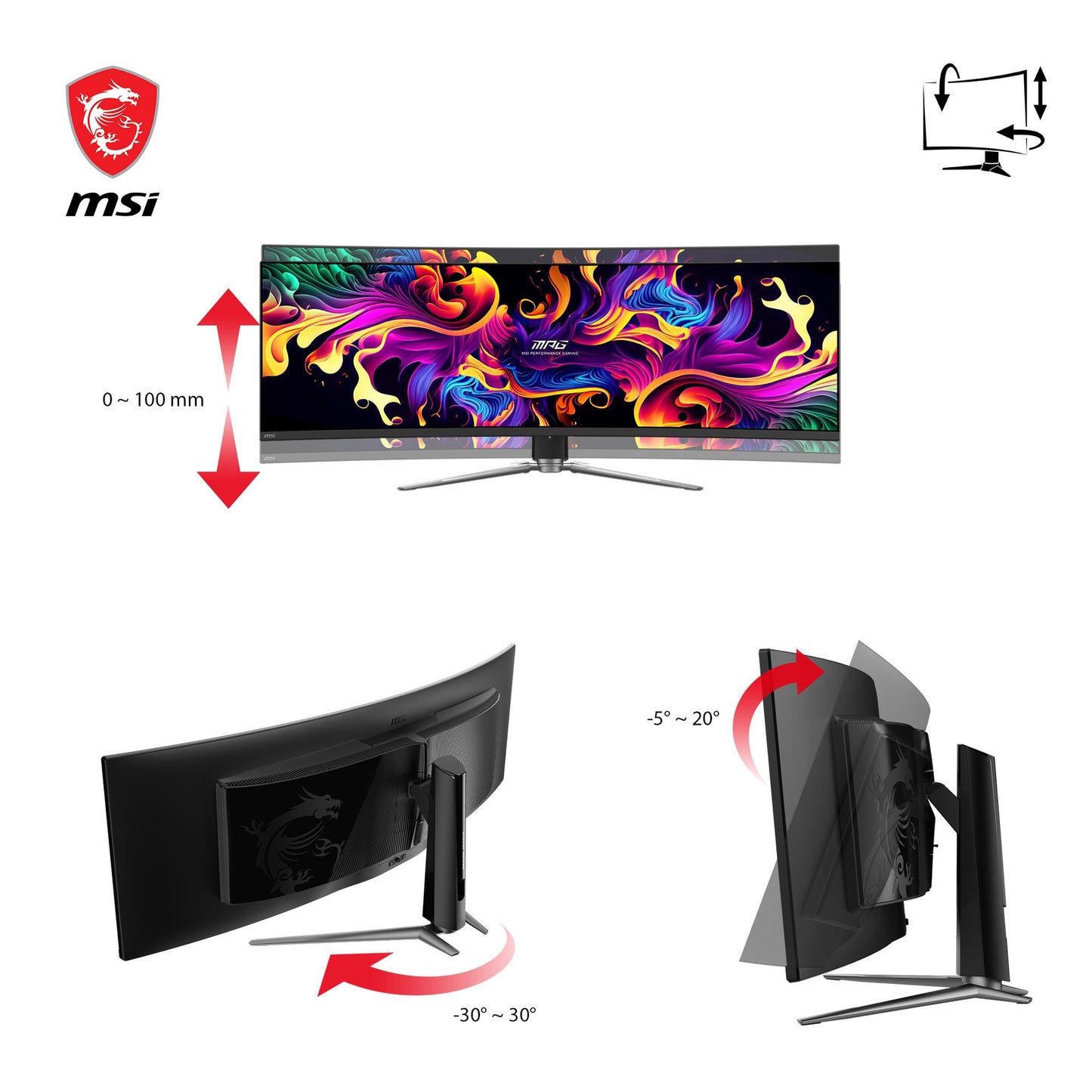 MSI MPG 491CQPDE QD-OLED computer monitor