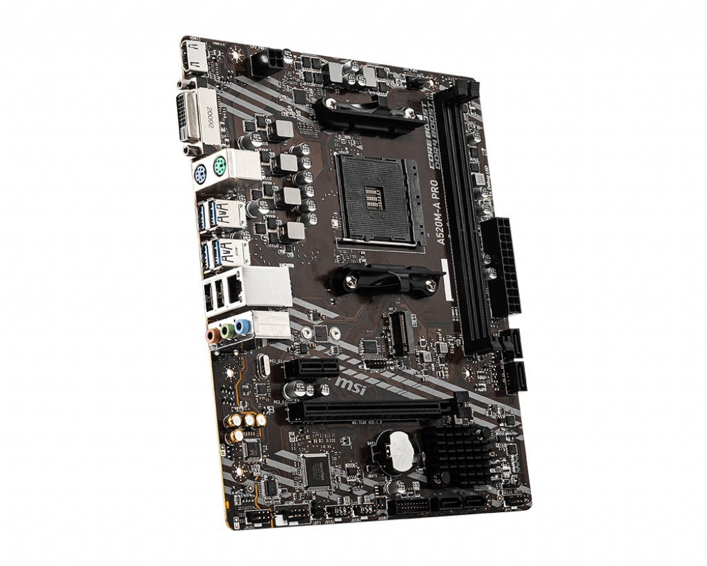 MSI A520M-A PRO motherboard AMD A520 Socket AM4 micro ATX