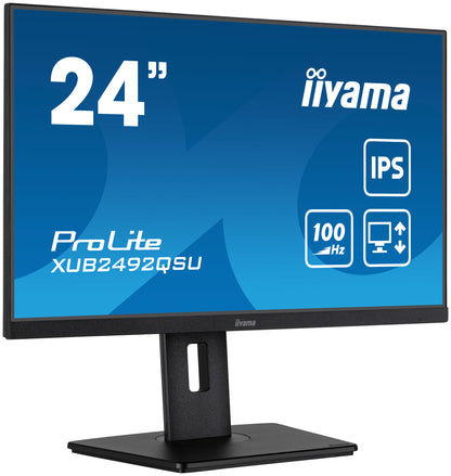 iiyama ProLite XUB2492QSU-B1 computer monitor 60.5 cm (23.8") 2560 x 1440 pixels Wide Quad HD LED Black