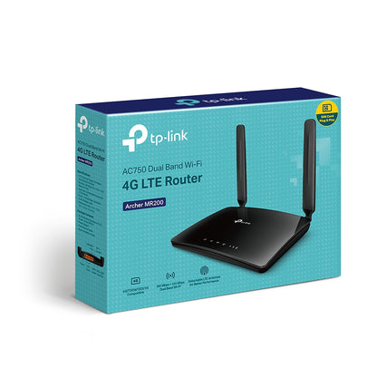 TP-Link Archer MR200 wireless router Fast Ethernet Dual-band (2.4 GHz / 5 GHz) 4G Black