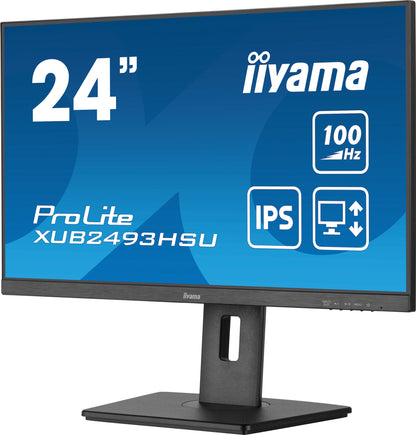 iiyama XUB2493HSU-B7 computer monitor 60.5 cm (23.8") 1920 x 1080 pixels Full HD LED Black