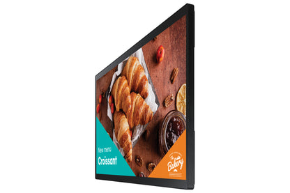 Samsung QB24C-T Digital signage flat panel 61 cm (24") LED Wi-Fi 250 cd/m² Full HD Black Touchscreen Built-in processor Tizen 7.0 16/7