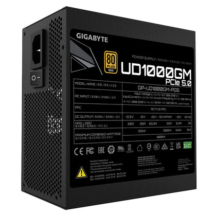 GIGABYTE UD1000GM PG5 power supply unit 1000 W 20+4 pin ATX ATX Black