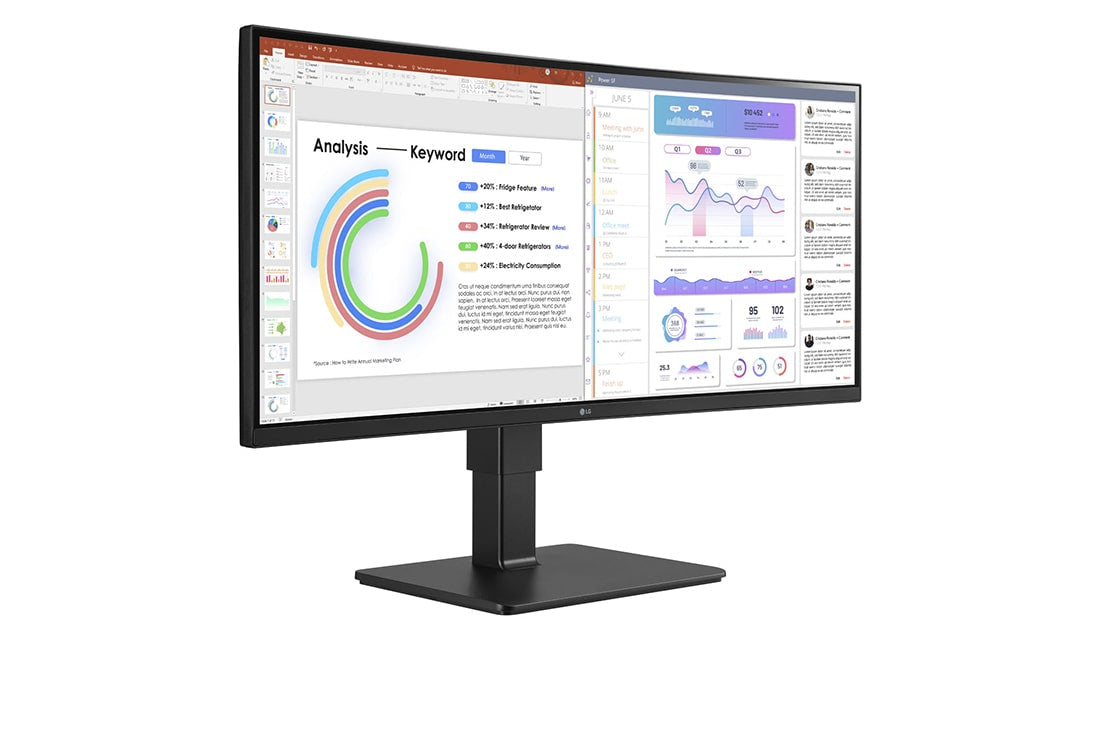 LG 34BQ77QC-B computer monitor 86.4 cm (34") 3440 x 1440 pixels UltraWide Dual Quad HD LCD Black