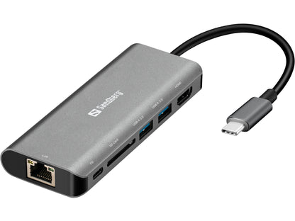 Sandberg USB-C Dock HDMI+LAN+SD+USB100W