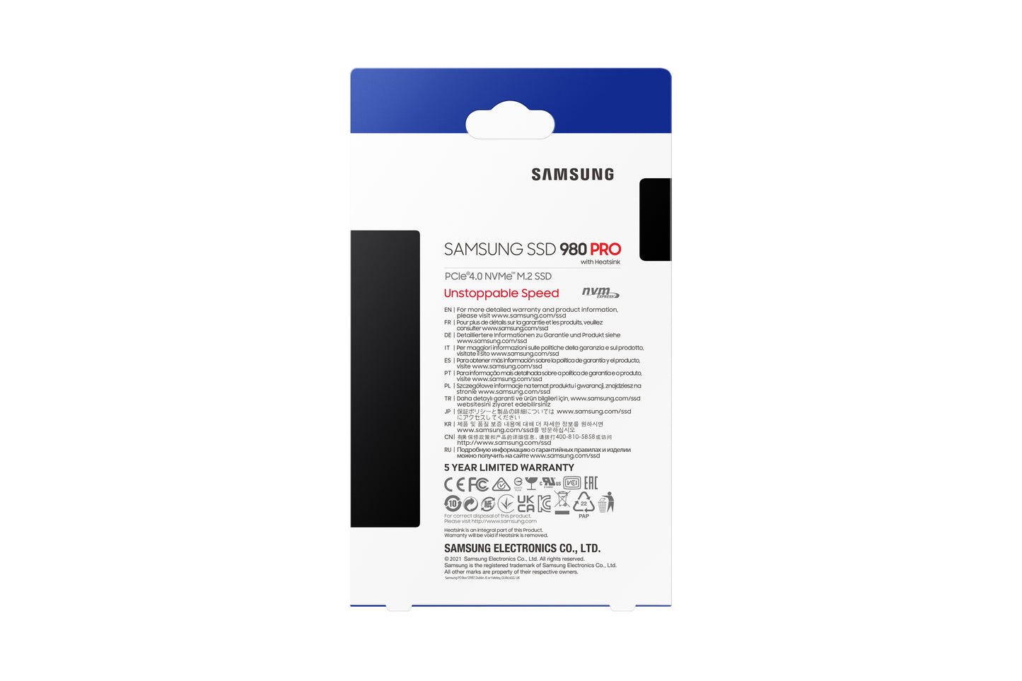 Samsung 980 PRO 1 TB M.2 PCI Express 4.0 NVMe V-NAND MLC