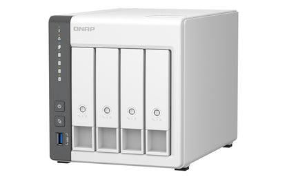 QNAP TS-433 NAS Tower ARM Cortex-A55 4 GB 0 TB QNAP QTS White