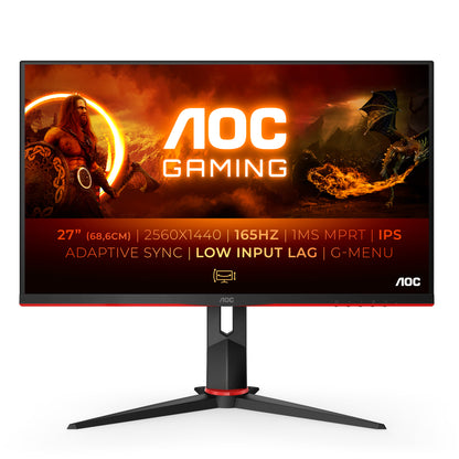 AOC Q27G2S/EU computer monitor 68.6 cm (27") 2560 x 1440 pixels Quad HD LED Black, Red