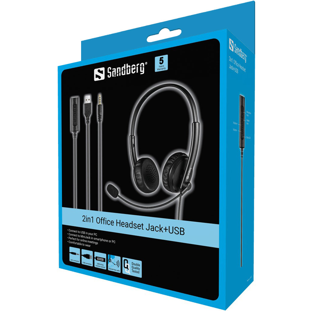 Sandberg 2in1 Office Headset Jack+USB