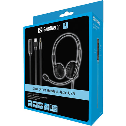 Sandberg 2in1 Office Headset Jack+USB