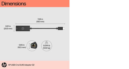 HP USB-C to RJ45 Adapter G2