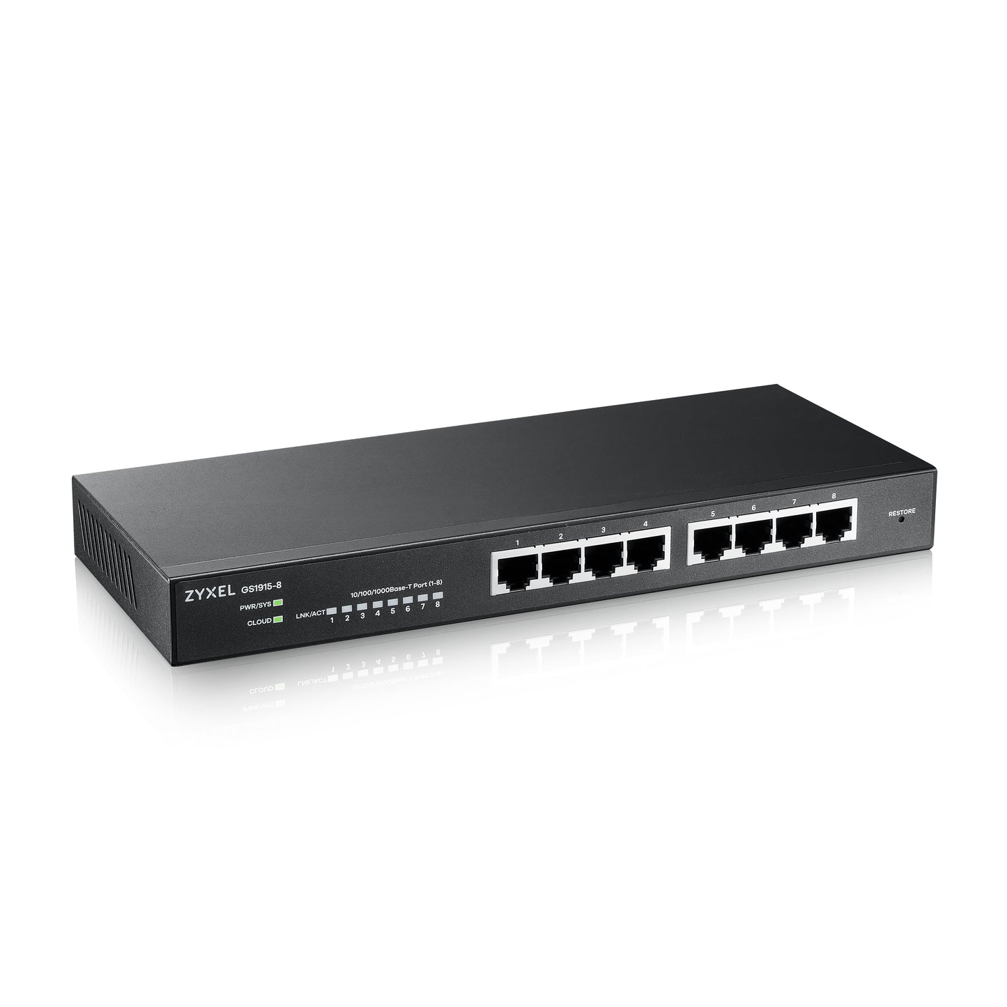 Zyxel GS1915-8 Managed L2 Gigabit Ethernet (10/100/1000) Black