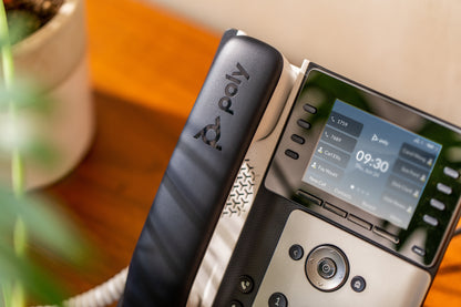 POLY Edge E350 IP Phone and PoE-enabled