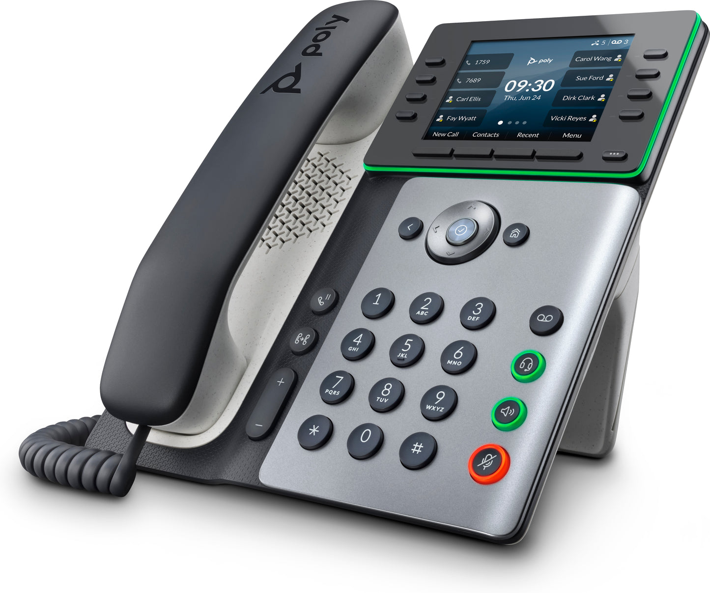 POLY Edge E350 IP Phone and PoE-enabled